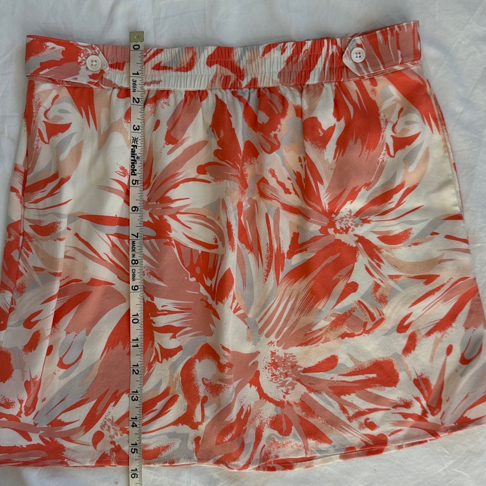 Sezane watercolor mini skirt Sz 6 - Picture 5 of 9